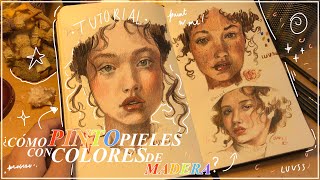 🌈CÓMO pinto PIELES con COLORES DE MADERA✨ tutorial ✨ luvss