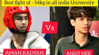 Best Fight of U-54 kg in All india University / Aman kadyan 🔵 vs Ankit Mer 🔴 / 2023 , Amritsar