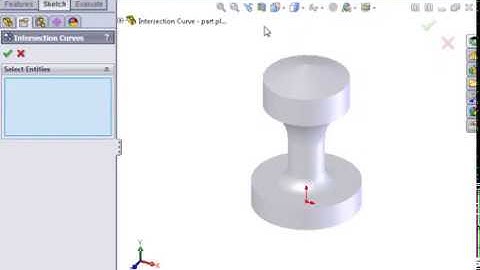 SolidWorks Part Modeling 02 Curves   06 Intersection Curves