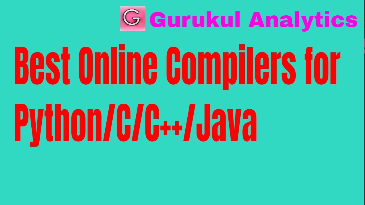 Top Online Python\C\C++\Java Compilers - YouTube