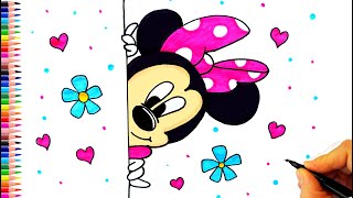 Minnie Mouse Çizimi 💖 Minnie Mouse Nasıl Çizilir? - Mickey Çizimi - Minnie Mouse Drawing