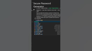 Secure Password Generator in python | #coding #python #shorts