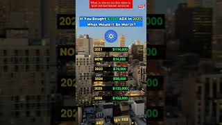 If You Bought $1000 ADA In 2020 What Would It Be Worth? / Crypto News Today #shorts