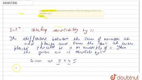 Using divisibility tests,determine which of the following numbers | Class 6 Maths| Doubtnut
