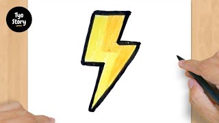 #255 How to Draw a Lightning - Easy Drawing Tutorial