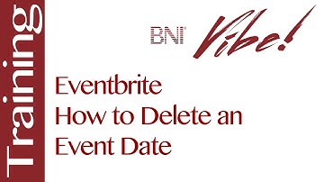 Eventbrite – How to Delete an Event Date
