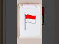 HOW TO DRAW THE FLAG OF INDONESIA