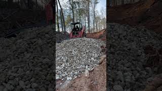 gravel driveway installed for a new construction