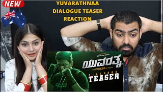 YUVARATHNAA DIALOGUE TEASER REACTION | Puneeth Rajkumar | Looks Incredible! | Sim & Mandeep