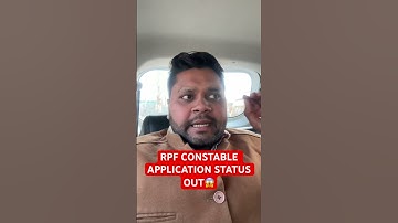 RPF Constable Application status out #rpfconstable #rpf