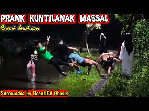 Best Action Prank Kuntilanak Massal || Terbaik Paling Ngakak || Surrounden by Beautiful Ghosts