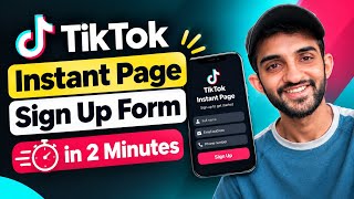 TikTok sign up form ready in just 2 minutes | TikTok lead generation strategy