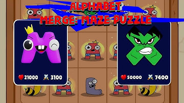 Alphabet Merge: Maze Puzzle 11 - 17 levels