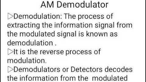 AM Demodulator(Envelope detector )