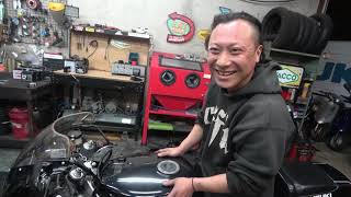 RGV250Γ　修理完了後の風景