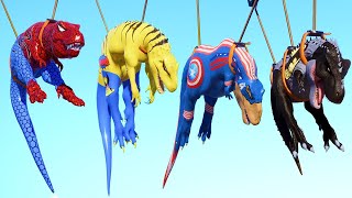 All Superheroes Dinosaurs Jurassic World Pro Team - Spider-Man Dinosaurs Battleground Arena