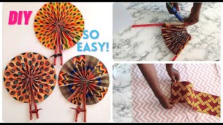 DIY FABRIC HANDFAN| SIMPLE TUTORIAL WITH INSTRUCTIONS| EASY!