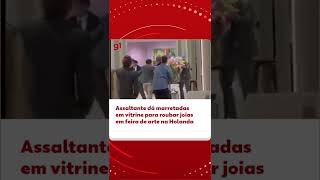 Ladrão usa marreta para quebrar vitrine e roubar joias em feira de arte na Holanda