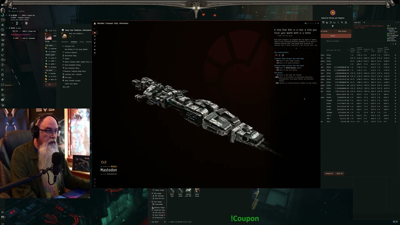 Null Mastodon Theorycrafting Fit  - EVE Online 2203
