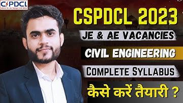 CSPDCL Recruitment 2023 |Civil Engineering Syllabus Analysis | CG vyapam AE & JE Vacancy 2023 |