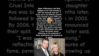 Reese Witherspoon Reflects: βI Was Ridiculously Youngβ When She Married Ryan Phillippe #shorts