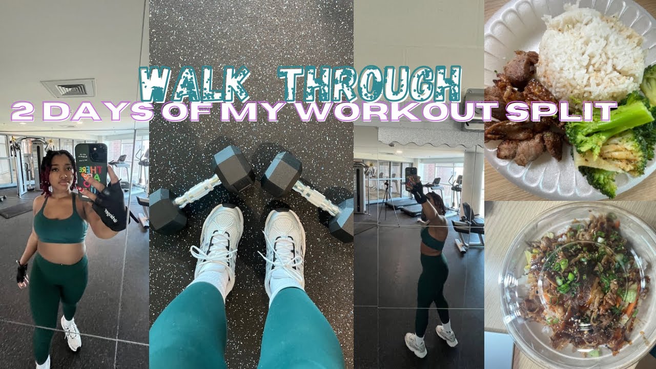 GYM VLOG | walk through 2 days of my workout split with me - YouTube