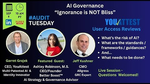 #AuditTuesday:  Governance with Allgress and Ashley Robinson