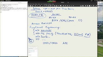 Time Series DataBases (Q / KDB+), Lecture 15 May 2020