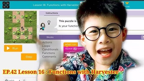 EP.42 Lesson 16 : Functions with Harvester, Puzzle 11, Course E 2020