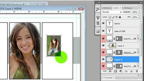 Adding photos to a frame using a cliping mask in Photoshop and Elements