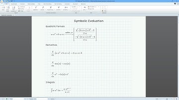Mathcad Prime - Symbolic Evaluation