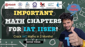 📖 Important Math Chapters for IISER IAT | Crack Maths in 2 Months! | PCB & PCM Students #iat #iiser