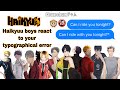 Haikyuu Boys react to your message with typo || Haikyuu x Y/N || Haikyuu Texts