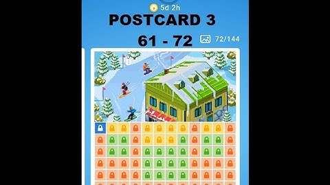 Nonogram Wintertime Event 3rd postcard level 61-72