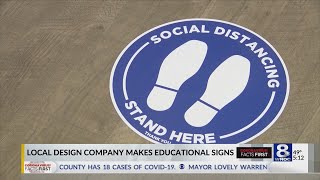 Local sign company makes 'social distancing' signs