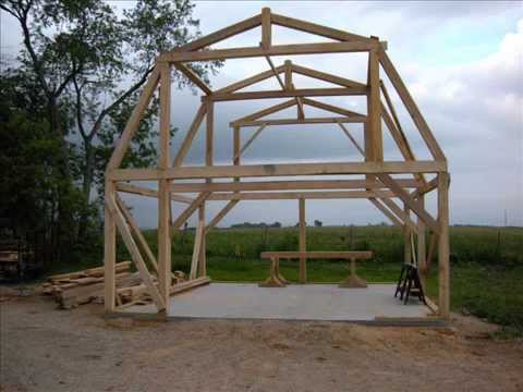 timber frame work shop - YouTube