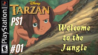 #01 TARZAN - WELCOME TO THE JUNGLE - PS1 - GAMEPLAY - DISNEY