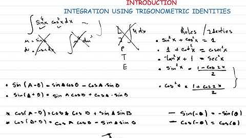 INTEGRATION USING TRIGONOMETRIC IDENTITIES: Introduction