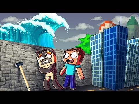 Video: Minecraft  TSUNAMI BASE CHALLENGE 2 – Tsunami 
