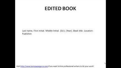How to cite an edited book in APA format
