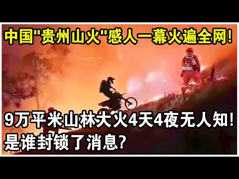 中國“貴州山火”感人一幕火遍全網！9萬平米山林大火肆虐4天4夜無人知！是誰封鎖了消息？