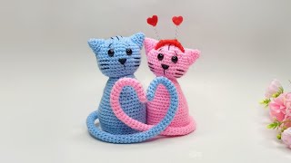 💖🌸An original idea that generates income🌸How to crochet Cats in Love🌸💖