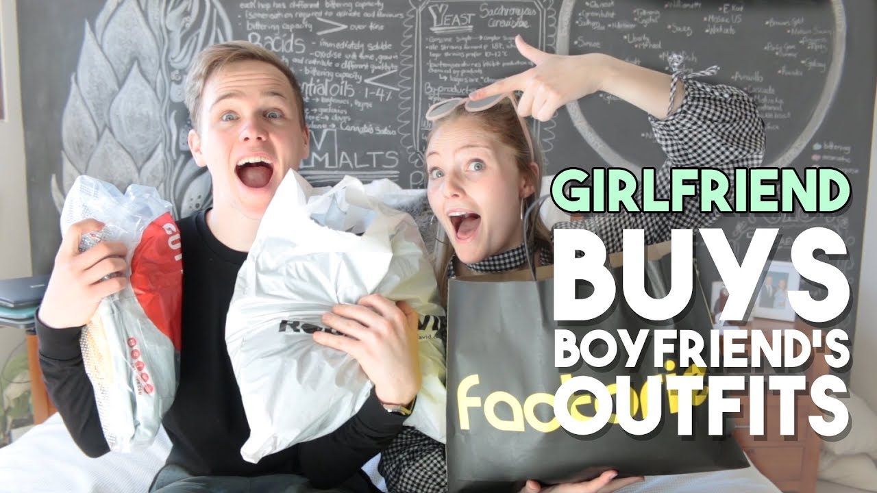 GIRLFRIEND BUYS BOYFRIEND'S OUTFITS | Shopping Challenge 2017