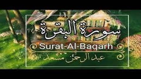 سوره البقره كاملة للقارئ عبدالرحمن مسعد بدون اعلانات