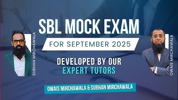 SBL Mock Exam 2025 | Meal Kit Industry | By Sir Owais & Subhan Mirchawala | ACCA Sept Attempt 2025