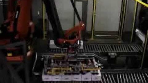 AIDCO robot palletizing small footprint work cell