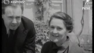 Famous author J.B. Priestley and wife run country houses as hostels for evacuated (1941)