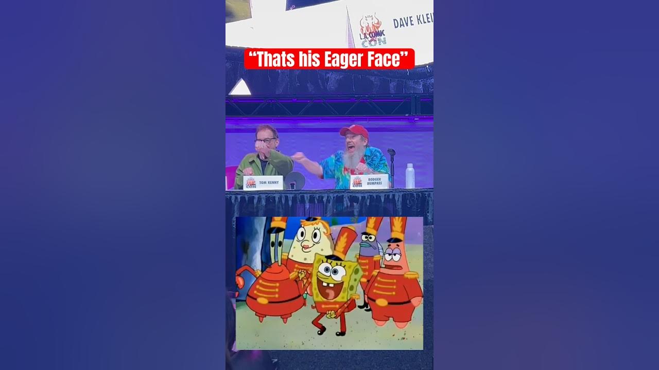 Tom Kenny and Rodger Bumpass Reenact SpongeBob’s Eager Face #Shorts