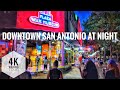 Walking around Downtown at Night - San Antonio Texas USA