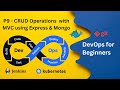 P9-CRUD Operations with MVC in Express & MongoDB | Test with Postman | DevOps Zero to Hero